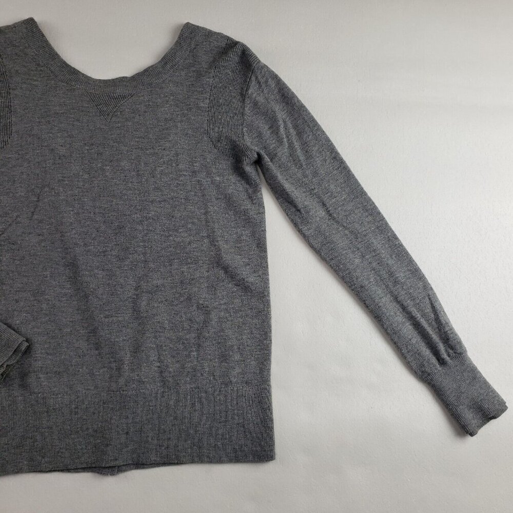 Lululemon Sunset Savasana Pullover Womens 4 Gray Merino Wool Open Sweater NO TAG - Picture 4 of 11